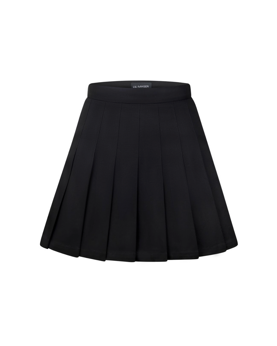 Black сotton skirt with folds