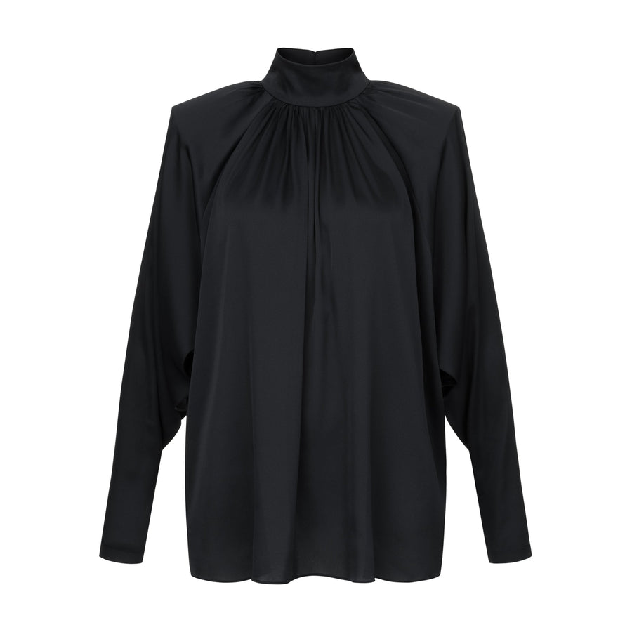 Blouse with padded shoulders