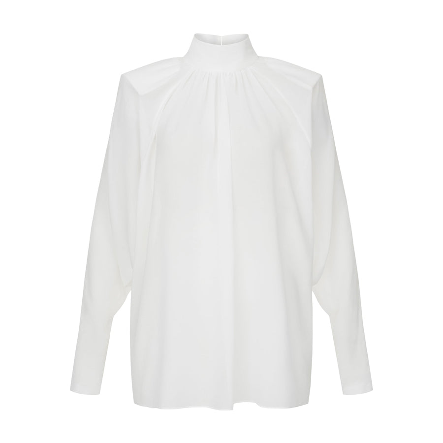 Blouse with padded shoulders