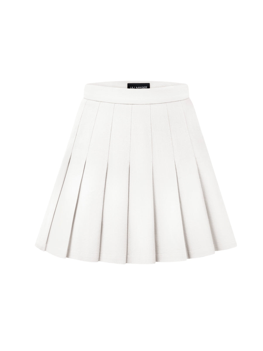 White cotton skirt with folds