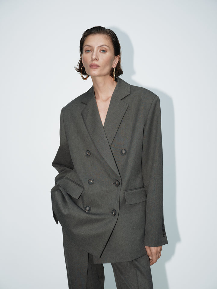 Oversized double-breasted jacket