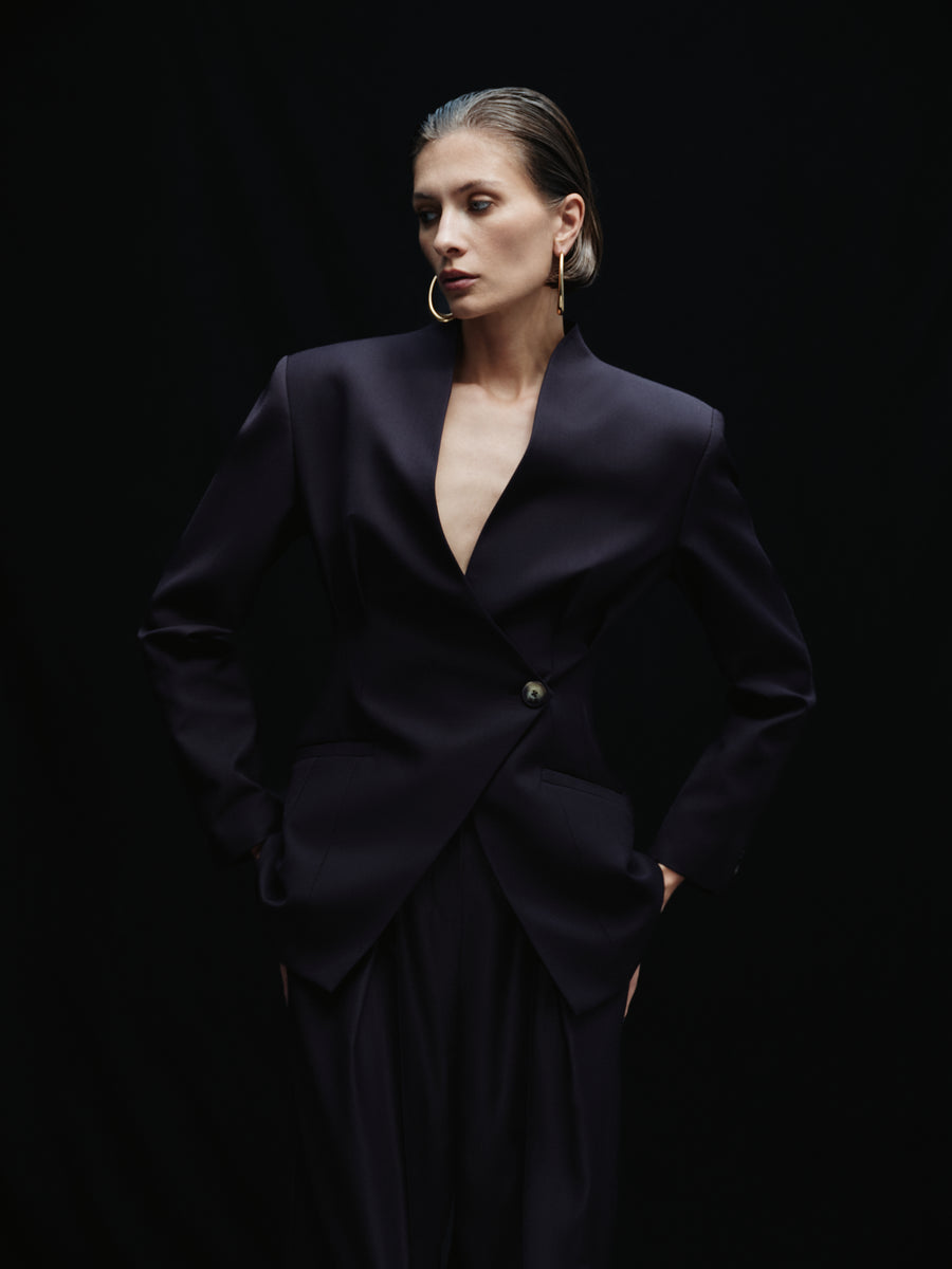 Asymmetric cut Jacket