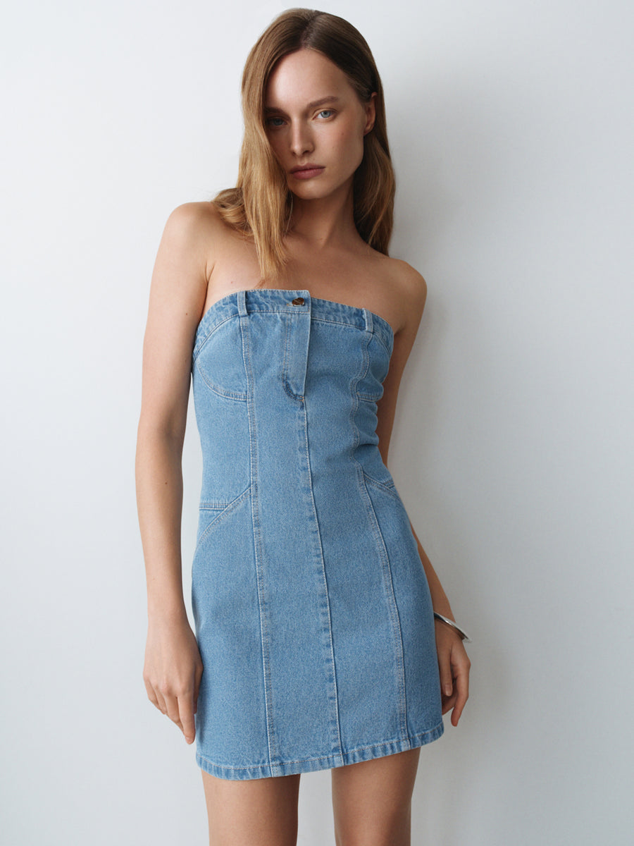 Denim dress mini