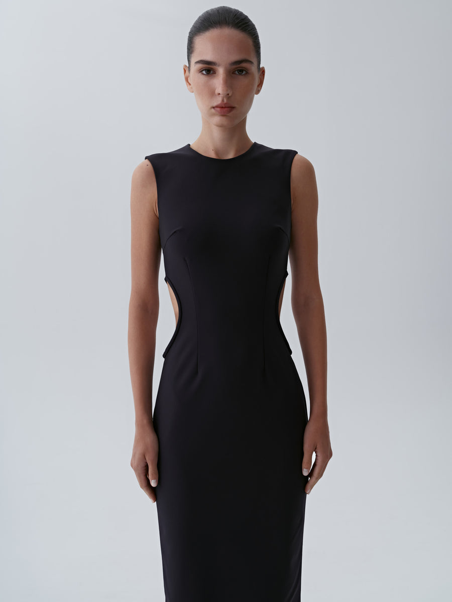 Dress with cutouts