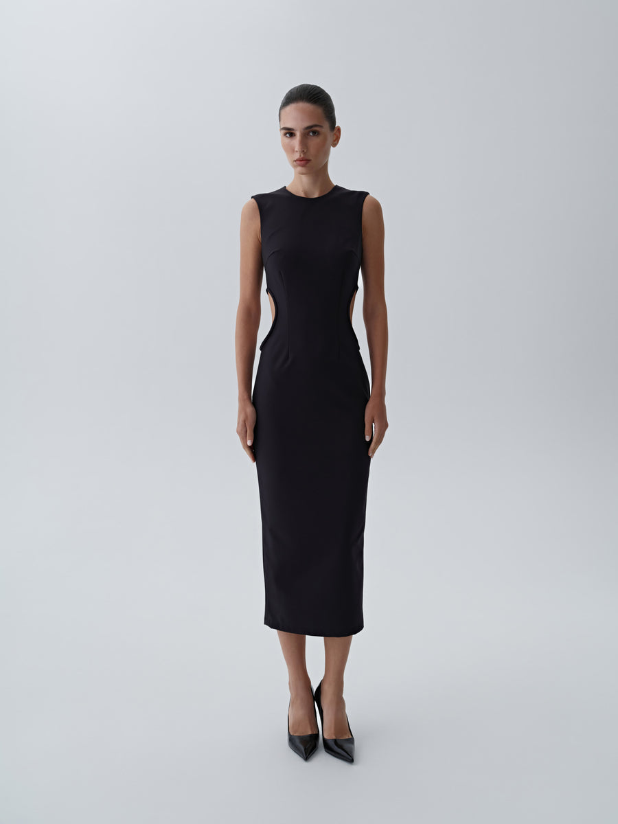 Dress with cutouts