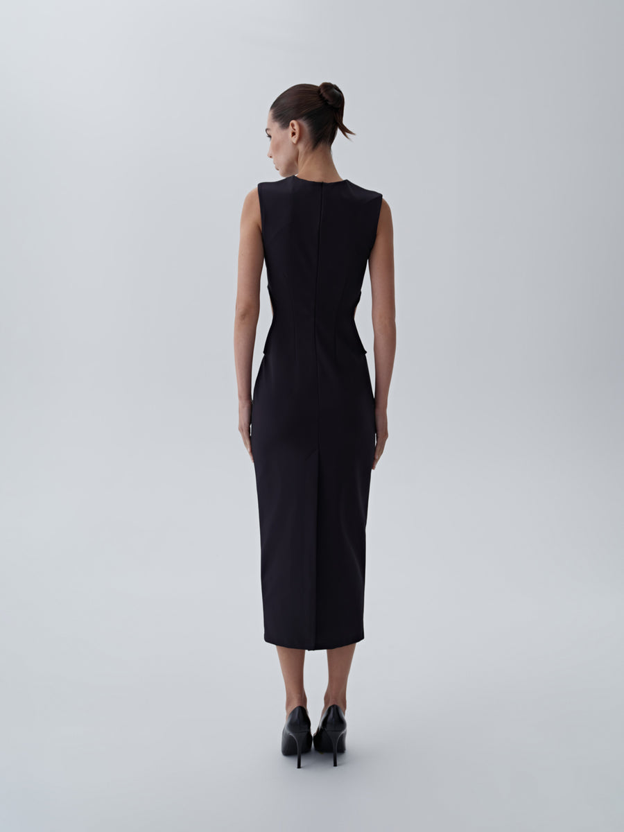Dress with cutouts