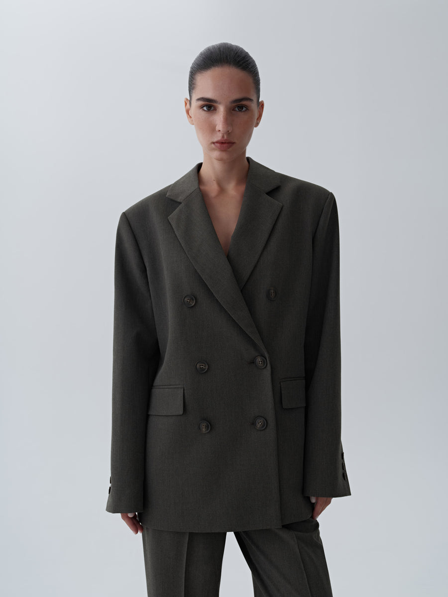 Oversized double-breasted jacket