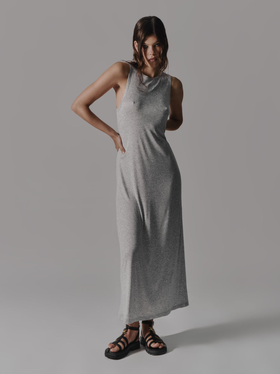 Light gray tricot dress