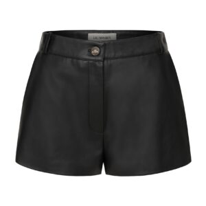 Eco-leather shorts