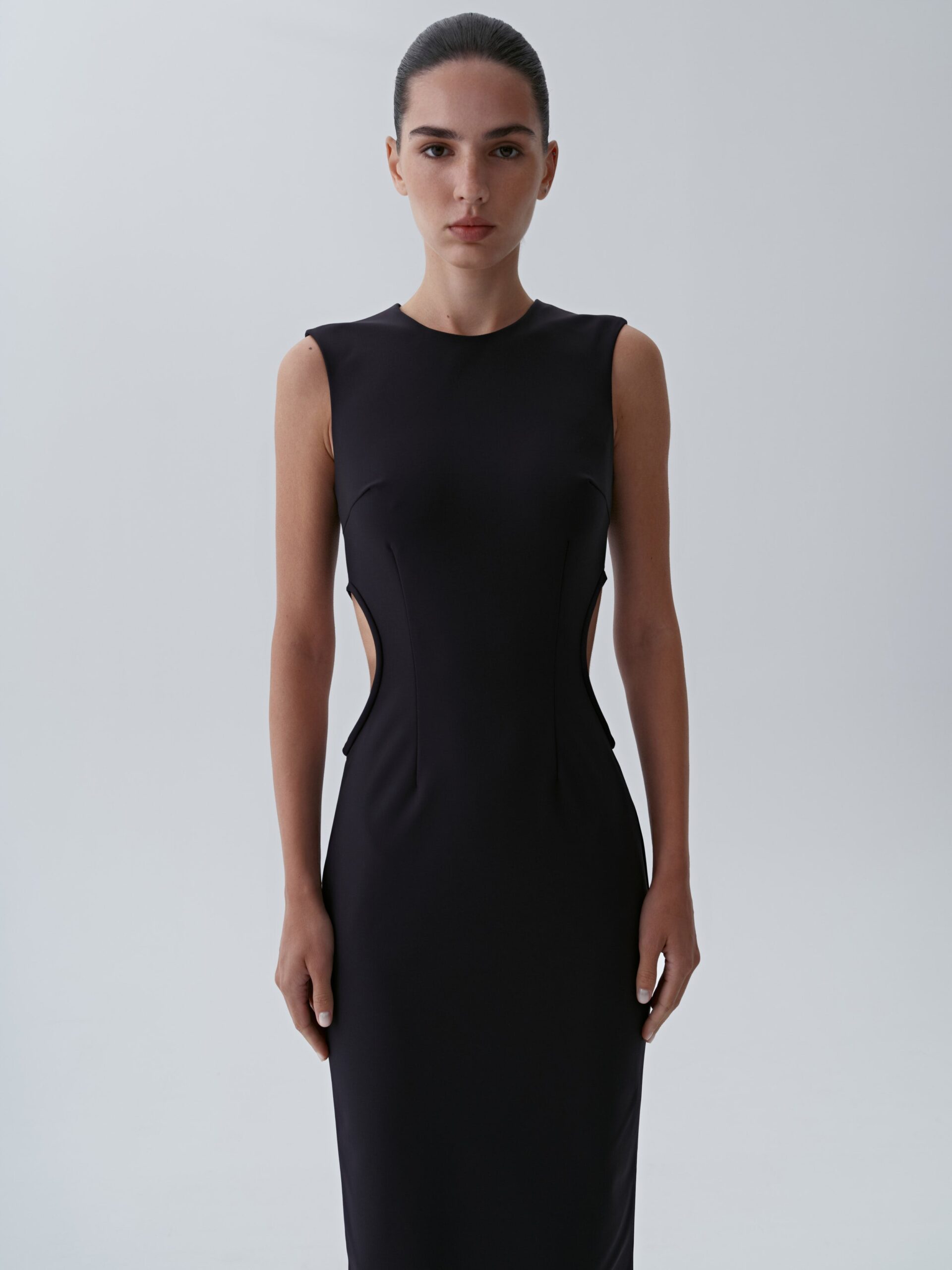 Dress with cutouts