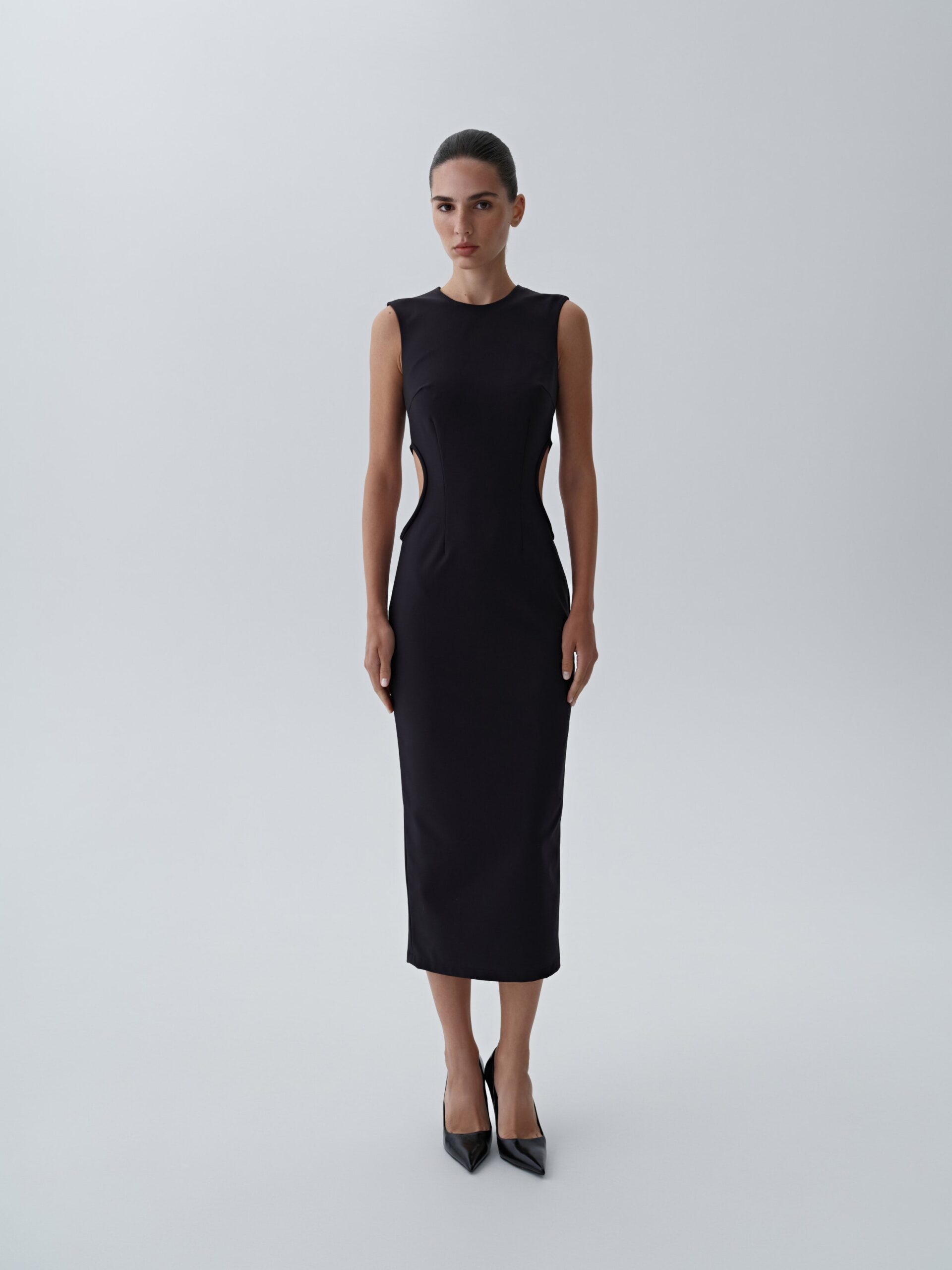Dress with cutouts