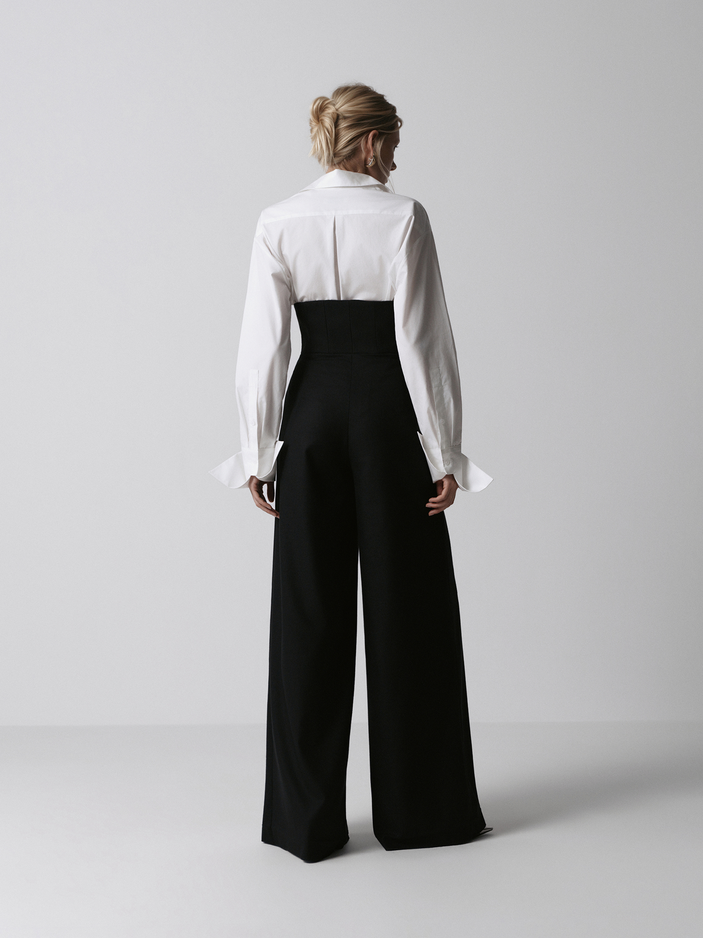 Corset-waist trousers